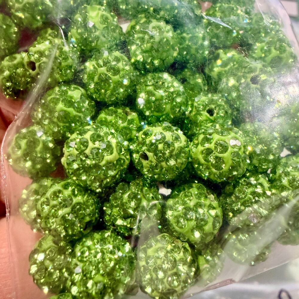 614pcs, 10mm Pave Polymer Clary Rhinestone Jewelry Craft Beads, Bead Destash! - Picture 4 of 6